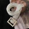ceinture coréenne en perles pour femmes, haute qualité, chaîne de taille élastique perlée, mode simple, tissage de perles à la main