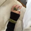 bijoux modernes en résine de tempérament doux, bracelets ouverts, bagues pour femmes, cadeaux de fête, accessoires au design élégant, offre spéciale