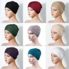 Bonnet de cheveux Hijabs pour femmes, Bonnet intérieur arabe, Turban musulman à haute élasticité, chapeau décontracté islamique pour dames, couleur unie