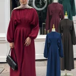 Abaya-Robe Arabe en Lin pour Femme Musulmane, Kaftan Islamique Modeste, Vêtement de Prière, Ramadan, Dubaï, Turquie