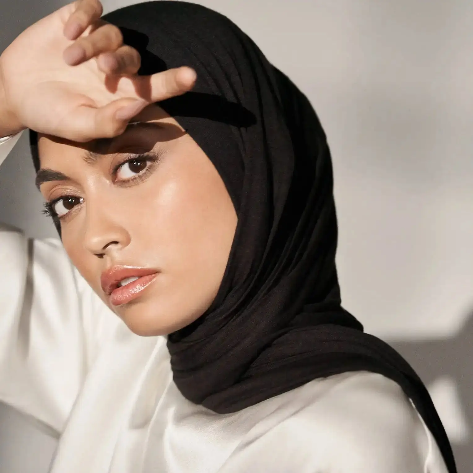 premium instantané jersey hijab écharpe solide musulman longues foulards turban châle élastique coton arabe foulard bandeau saoudien hijabs