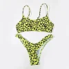Maillot de bain deux pièces Bikinis 2025 pour femmes, Push Up, Sexy, ensemble deux pièces, imprimé léopard, vêtements de plage