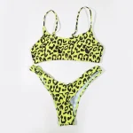 Maillot de bain deux pièces Bikinis 2025 pour femmes, Push Up, Sexy, ensemble deux pièces, imprimé léopard, vêtements de plage