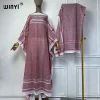 winyi robe classique avec Écharpe pour femme musulmane, ensemble 2 pièces, kaftan de soirée, ample, mode streetwear, abaya de luxe, dubaï