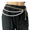 Ceinture de taille en perles multicouches pour femmes, accessoire élégant, style Boho, chaînes de taille en perles, chaîne de ventre florale polyvalente, nouvelle collection