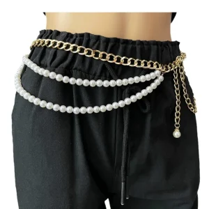 Ceinture de taille en perles multicouches pour femmes, accessoire élégant, style Boho, chaînes de taille en perles, chaîne de ventre florale polyvalente, nouvelle collection