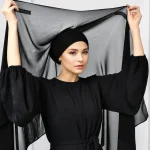 Hijab instantané en mousseline de soie avec boucle magnétique, couleur unie, écharpe musulmane pour femme, Turban islamique, bandeau à la mode, châle, nouvelle collection