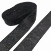 ruban de dentelle en tissu noir à paillettes, garnitures florales décoratives brodées pour fournitures faites à la main, vêtements, coiffure, couture, 1 mètre