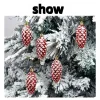 5 pièces décoration de noël festival décoration pomme de pin arbre de noël pendentif décoration créative pomme de pin pendentif