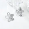 boucles d'oreilles à fleurs en acier inoxydable pour femmes, 2 pièces, tendance, voyage en plein air, carnaval, fête, festival, cadeaux d'habillage