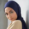 premium instantané jersey hijab écharpe solide musulman longues foulards turban châle élastique coton arabe foulard bandeau saoudien hijabs