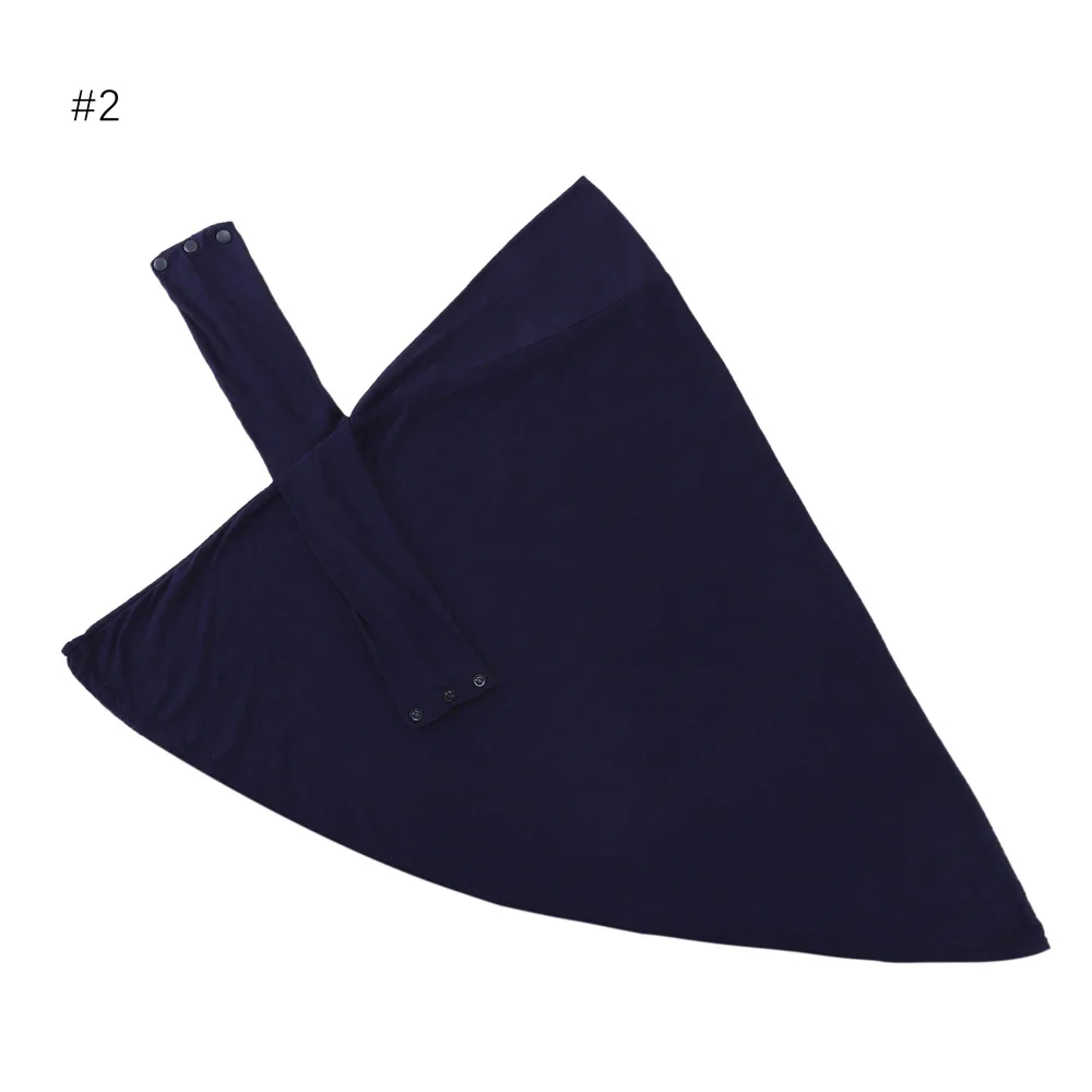 bonnet hijab instantané à boutons en jersey modal uni pour femme, élastique, couverture complète musulmane, fermeture à pression, bonnet islam foulards, bande de sauna