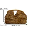 sac à main tissé élégant pour femmes, sac sous les bras en paille de plage, sacs à bandoulière polyvalents et exquis, sacs de soirée pour cadeaux pour femmes