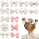 Pinces à cheveux Sweet Pearl pour filles, pinces à cheveux ornementales, barrettes à couches, épingles à cheveux en biscuits Bling, accessoires pour cheveux pour enfants, mode