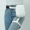 tendance élégant noir femmes taille jambe ceinture en cuir cool fille sac fanny pack pour randonnée en plein air moto Сумка muж...... jambe sac