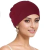 casquettes hijab musulmanes en coton, sous Écharpe fermée, turban musulman, capuche artificiel astique, bonnet pour femme, nouvelle collection