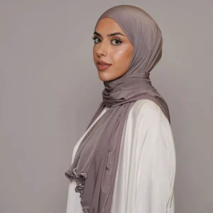 Liseré ondulé Fériel Jersey Hijab écharpe champignon bord couleur unie lait soie écharpe foulard châle foulard en soie Stretch tricoté femmes