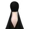 hijab instantané avec casquette en jersey de mousseline de soie pour femme musulmane, voile, mode islamique, Écharpe de sauna