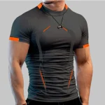 Nouveaux vêtements de sport d&rsquo;été T-Shirt respirant pour hommes T-Shirt de Jogging à séchage rapide hommes t-shirts d&rsquo;entraînement hauts de Fitness T-shirt de course