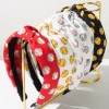 Bandeau de Style sportif en tissu imprimé Baseball, bandeau à nœud Simple, accessoire de cheveux de sport polyvalent et énergique