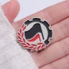 broches en émail antifasciste, théorie du pouvoir, drapeau noir et rouge, broches avec logo, badges à revers, prière pour la paix, bijoux, cadeau pour les amis du monde