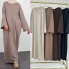 sweat abaya robe longue musulmane plaine décontractée abayas pour femmes dubaï vêtements traditionnels turquie vêtements islamiques caftan hijab robe