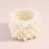 bracelet de perles élastiques pour femmes, exquis, baroque, blanc, plusieurs rangées, bijoux, large, pour mariage