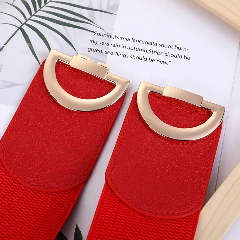 Ceinture de Styliste en Tricot pour Femme, Paire Or, Noir, artificiel astique, Large, Blanc, Rouge, Bonne Qualité