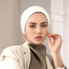 maillot modal premium hijab instantané musulman sous écharpe casquettes coton extensible turban casquette islamique sous écharpe bonnet foulard bandeau