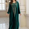 abaya caftans brodés pour femmes moderne élégant dubaï marocain dubaï caftan robes abaya pour femmes robe musulmane