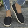espadrilles en toile coordonnantes pour femmes, chaussures plates confortables, respirantes, solides, peu profondes, décontractées, été, 2024