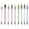 Stylo à points pour sélecteur de strass, pierres précieuses à double extrémité, cristaux, goujons, crayon de cire, manucure, Nail Art, outil de décoration à faire soi-même