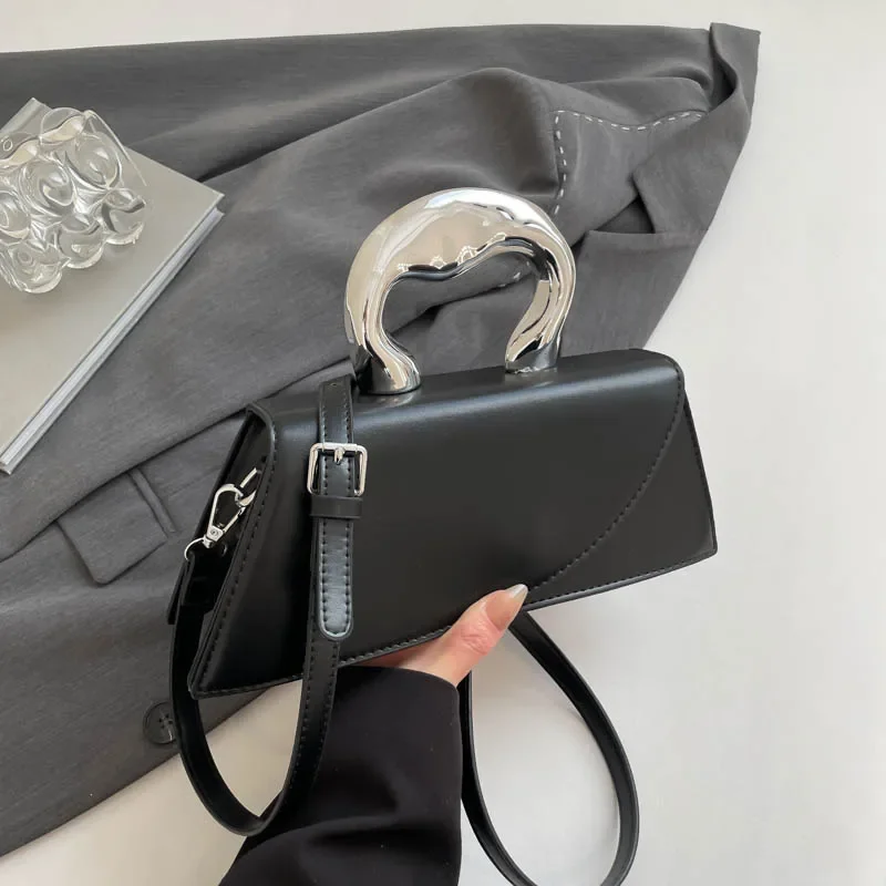 petit fourre tout en cuir pu pour femmes, sac de luxe de styliste, petit sac à bandoulière avec poignée courte, pochettes