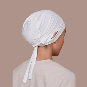 Jersey coton musulman sous Hijab casquette avec trou d&rsquo;oreille couleur unie intérieur Hijab casquette Femme Musulman rond front sous-écharpe Bonnet