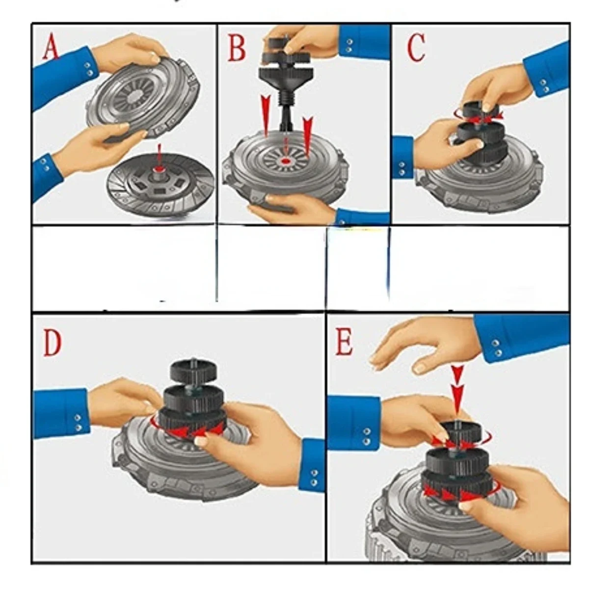 Outil universel d'alignement de correcteur d'embrayage à trou, outil de calibrage d'embrayage de démontage d'alignement d'embrayage, adapté à l'embrayage à 99%