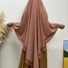 une couche dentelle nida longue khimar pour les femmes abaya musulman hijab ramadan prière 2025 eid hijabs burka foulard djellaba niqab