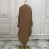 une couche longue khimar hijab cravate dos voile islamique pour les femmes dubaï turquie foulard musulman écharpe châles vêtements de prière ramadan