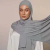 Nouveau Premium Jersey ligne Hijab bicolore Hijabs pour femmes écharpe Medina soie Hijab mode musulmane Turban Femme tête enveloppement pour les femmes