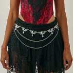 Chaîne de ceinture multi-formes à la mode et polyvalente, chaîne de corps réglable gothique, accessoires de bijoux de fête de banquet, cadeaux