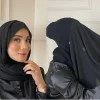 hijab amira en mousseline de soie pour femme, Écharpe de sauna du ramadan, simple, respirant, fin, doux, confortable, protection solaire instantanée