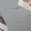 chaîne de taille en imitation de perles pour femmes, avec robe, sous pull, multicouche, chaîne de taille en perles, chaîne de corps simple pour femmes