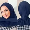 nouveau maillot instantané hijab sous capuchon hijabs pour femme femmes musulmanes casquette hijab couverture complète fermeture à pression bandeau écharpe islam turban