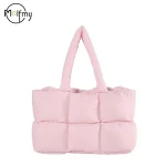 Sac à main matelassé à carreaux pour femme, fourre-tout rétro, sac à carreaux carillon, sac initié étanche, sac solide, hiver, sacs souples de grande capacité