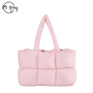 Sac à main matelassé à carreaux pour femme, fourre-tout rétro, sac à carreaux carillon, sac initié étanche, sac solide, hiver, sacs souples de grande capacité