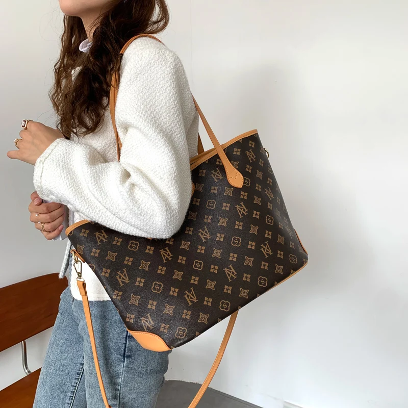 Sac fourre-tout de marque de luxe pour femmes, sac à main à bandoulière en cuir, sac à bandoulière de styliste populaire pour femmes