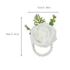 bracelet de corsage de poignet pour demoiselles d'honneur, accessoires de mariage, fleurs de roses pe, manchette artificielle, décor de fête de mariage