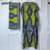 winyi abaya pour femmes musulmanes, robe africaine dubaï, col ras du cou, kaftan imprimé, robe maxi élégante