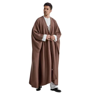 Abaya 2024 nouveau Style Robe pour hommes, arabe, saoudien, iranien, dubaï, émirats arabes unis hommes musulmans mode vêtements d’extérieur M-XL Abaya 2024 nouveau Style Robe pour hommes, arabe, saoudien, iranien, dubaï, émirats arabes unis hommes musulmans mode vêtements d’extérieur M-XL