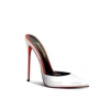 baotou – sandales noires pour femmes, talons hauts pointus, talons ultra fins, demi pantoufles vides au dos en un mot pour usage externe, nouvelle collection 2025