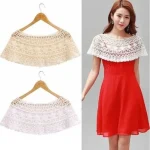 1 pièces foulard Hijab élégant dames châle mode gland dentelle écharpe femmes mode crochet creux fleur court petit gilet couverture